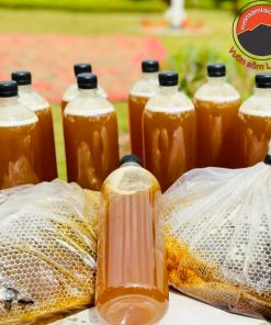 Mật ong khoái nguyên chất 100% rừng Tây Bắc (500ml, 1 lít) vắt chảy tự nhiên từ mật ong rừng nguyên tổ sáp