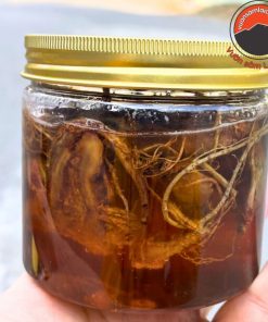 Củ tam thất bắc ngâm mật ong rừng (hũ 500g) từ tam thất hoang Hà Giang tươi thái lát, mật ong khoái Tây Bắc nguyên chất